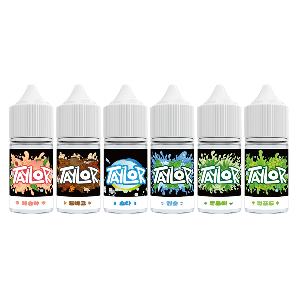 ★5+1★ [무니코틴] 테일러 테일러라이트 제로닉 6가지 맛 입호흡 액상 30ml